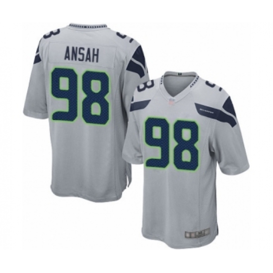 Men's Seattle Seahawks #98 Ezekiel Ansah Game Grey Alternate Football Jersey - Ujersey