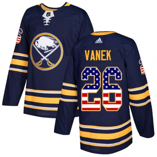 Men's Adidas Buffalo Sabres #26 Thomas Vanek Authentic Navy Blue USA Flag Fashion NHL Jersey - Ujersey