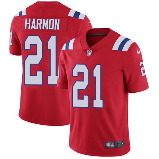 Youth Nike New England Patriots #21 Duron Harmon Red Alternate Vapor Untouchable Limited Player NFL Jersey - Ujersey