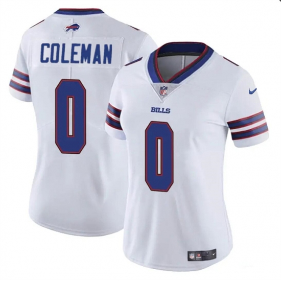 Women's Buffalo Bills #0 Keon Coleman White Vapor Football Stitched Jersey - Ujersey
