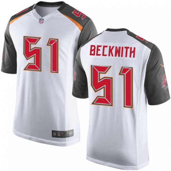 Men's Nike Tampa Bay Buccaneers #51 Kendell Beckwith Game White NFL Jersey - Ujersey