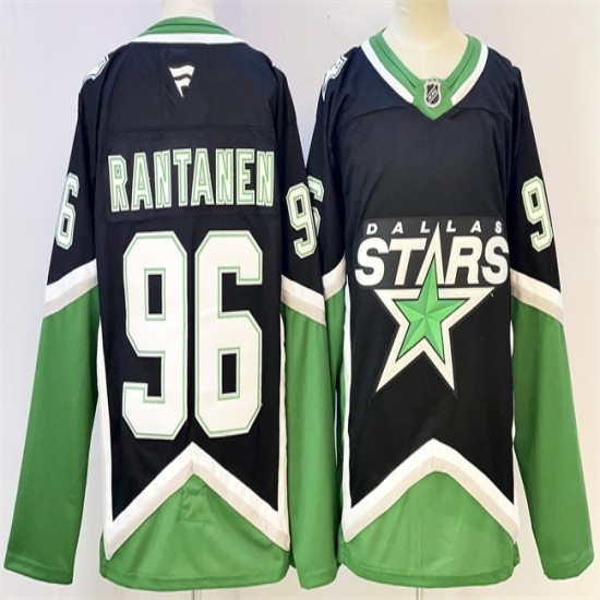 Men's Dallas Stars #96 Mikko Rantanen Black 2025-26 Alternate Stitched Hockey Jersey - Ujersey