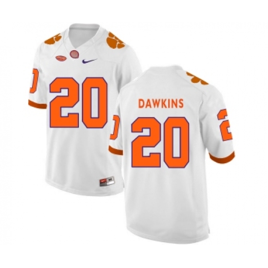 Clemson Tigers 20 Brian Dawkins White College Football Jersey - Ujersey
