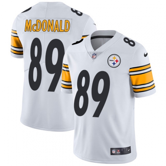Men's Nike Pittsburgh Steelers #89 Vance McDonald White Vapor Untouchable Limited Player NFL Jersey - Ujersey