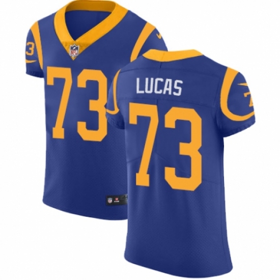 Men's Nike Los Angeles Rams #73 Cornelius Lucas Royal Blue Alternate Vapor Untouchable Elite Player NFL Jersey - Ujersey