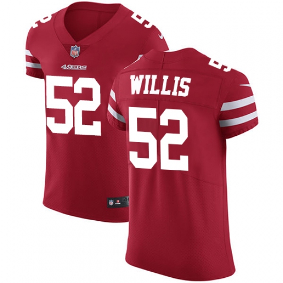 Men's Nike San Francisco 49ers #52 Patrick Willis Red Team Color Vapor Untouchable Elite Player NFL Jersey - Ujersey