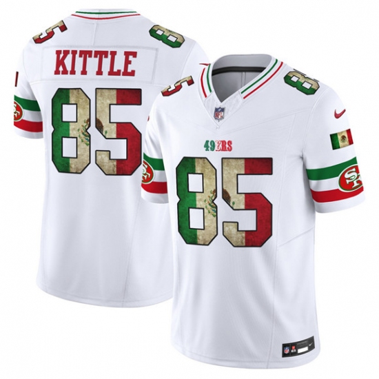 Men's San Francisco 49ers #85 George kittle White 2025 F.U.S.E. Mexico Vapor Limited Football Stitched Jersey - Ujersey