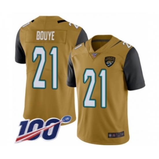 Men's Jacksonville Jaguars #21 A.J. Bouye Limited Gold Rush Vapor Untouchable 100th Season Football Jersey - Ujersey