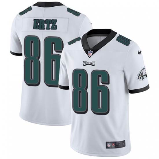 Men's Nike Philadelphia Eagles #86 Zach Ertz White Vapor Untouchable Limited Player NFL Jersey - Ujersey