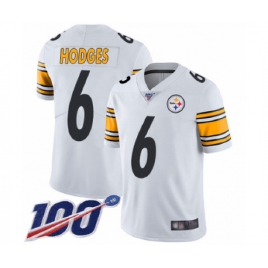 Men's Pittsburgh Steelers #6 Devlin Hodges White Vapor Untouchable Limited Player 100th Season Football Jersey - Ujersey