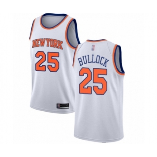 Women's New York Knicks #25 Reggie Bullock Swingman White Basketball Jersey - Association Edition - Ujersey