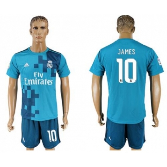 Real Madrid #10 James Sec Away Soccer Club Jersey