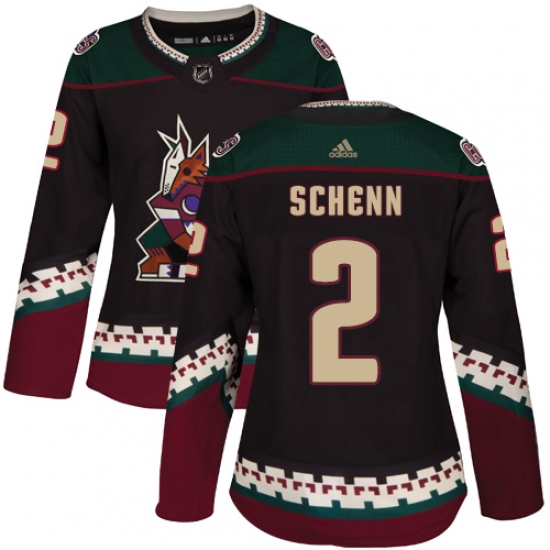 Women's Adidas Arizona Coyotes #2 Luke Schenn Premier Black Alternate NHL Jersey - Ujersey