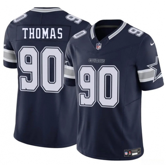 Men's Dallas Cowboys #90 Solomon Thomas Navy 2025 F.U.S.E. Vapor Untouchable Limited Football Stitched Jersey - Ujersey
