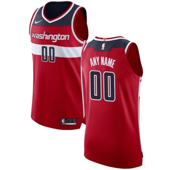 Men's Washington Wizards Nike Red Authentic Custom Jersey - Icon Edition - Ujersey