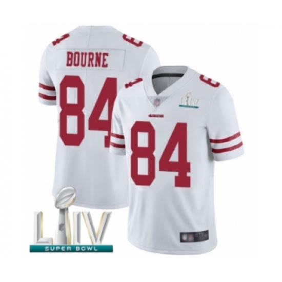Men's San Francisco 49ers #84 Kendrick Bourne White Vapor Untouchable Limited Player Super Bowl LIV Bound Football Jersey - Ujersey