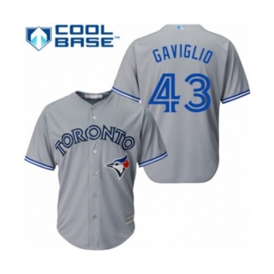 Youth Toronto Blue Jays #43 Sam Gaviglio Authentic Grey Road Baseball Player Jersey - Ujersey