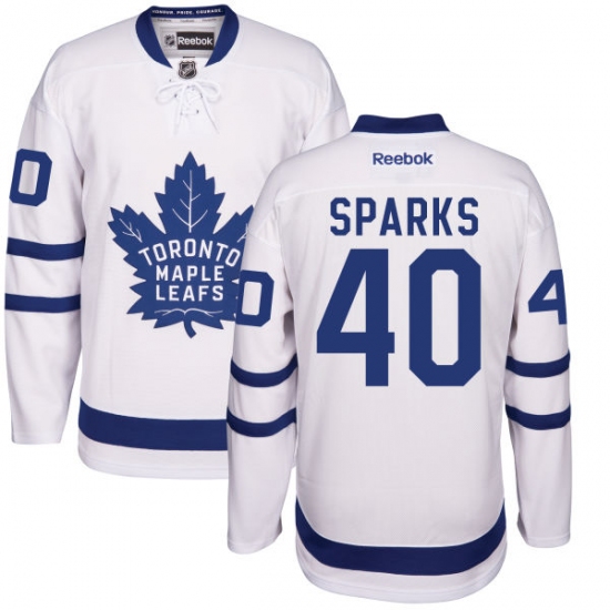 Youth Reebok Toronto Maple Leafs #40 Garret Sparks Authentic White Away NHL Jersey - Ujersey