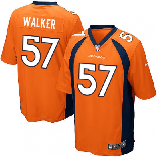 Men's Nike Denver Broncos #57 Demarcus Walker Game Orange Team Color NFL Jersey - Ujersey