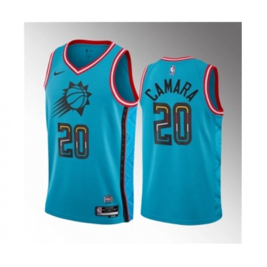 Men's Phoenix Suns #20 Toumani Camara Blue 2023 Draft City Edition Stitched Basketball Jersey - Ujersey