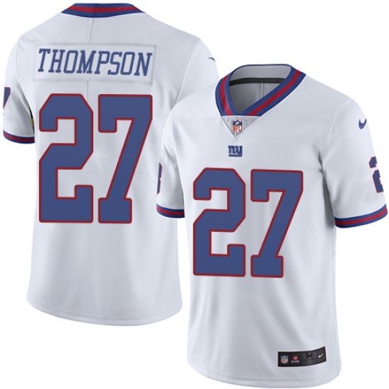 Men's Nike New York Giants #27 Darian Thompson Limited White Rush Vapor Untouchable NFL Jersey - Ujersey