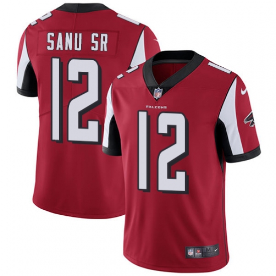 Youth Nike Atlanta Falcons #12 Mohamed Sanu Red Team Color Vapor Untouchable Limited Player NFL Jersey - Ujersey