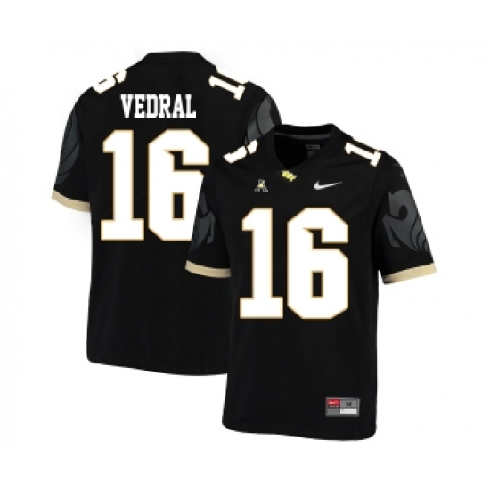 UCF Knights 16 Noah Vedral Black College Football Jersey - Ujersey