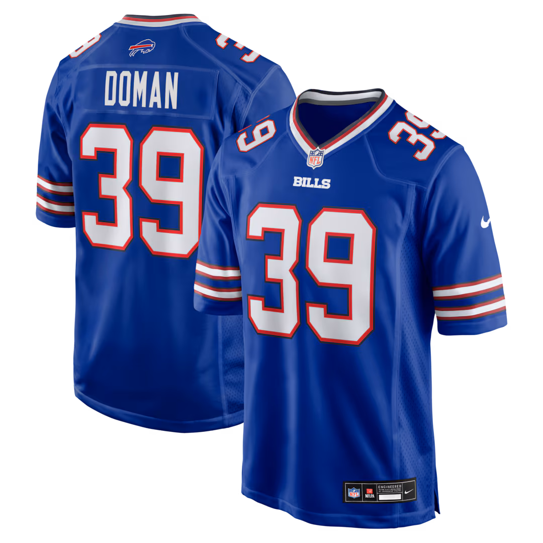 Men's Buffalo Bills Tommy Doman Nike Royal Team Game Jersey - Ujersey