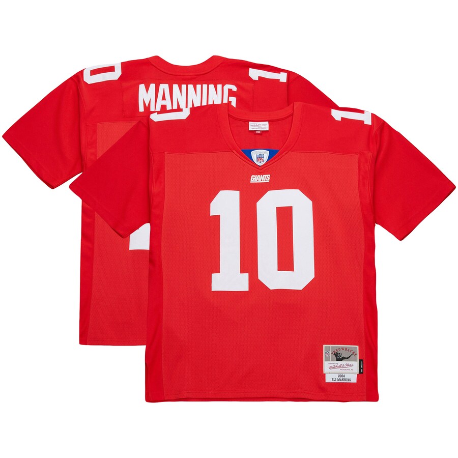 Men's New York Giants Eli Manning Mitchell & Ness Red 2004 Team Legacy Retired Player Big & Tall Jersey - Ujersey