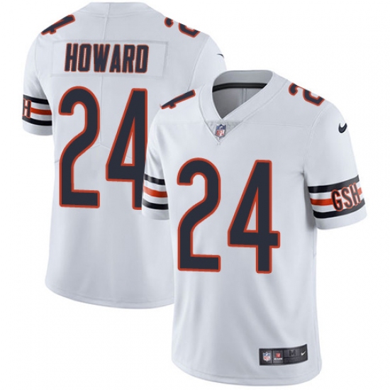 Men's Nike Chicago Bears #24 Jordan Howard White Vapor Untouchable Limited Player NFL Jersey - Ujersey