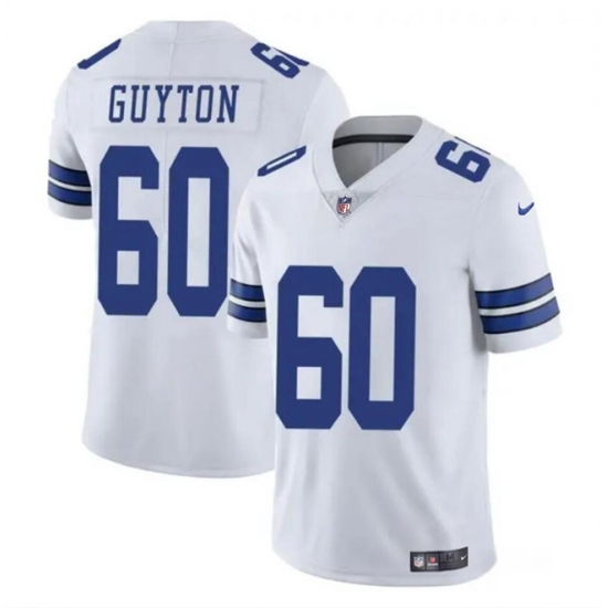 Men's Dallas Cowboys #60 Tyler Guyton White 2024 Draft Vapor Untouchable Limited Football Stitched Jersey - Ujersey