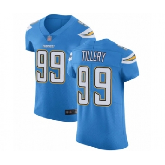 Men's Los Angeles Chargers #99 Jerry Tillery Electric Blue Alternate Vapor Untouchable Elite Player Football Jersey - Ujersey