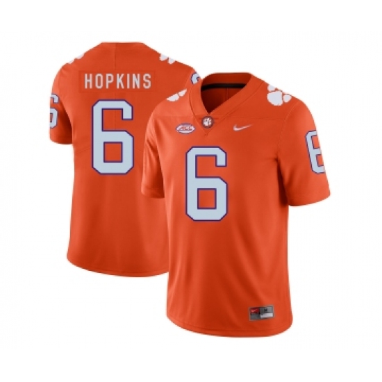 Clemson Tigers 6 DeAndre Hopkins Orange Nike College Football Jersey - Ujersey