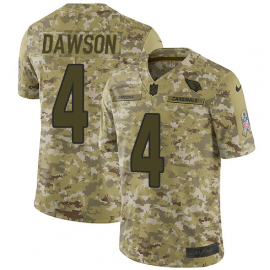 Men's Nike Arizona Cardinals #4 Phil Dawson Limited Camo 2018 Salute to Service NFL Jersey - Ujersey