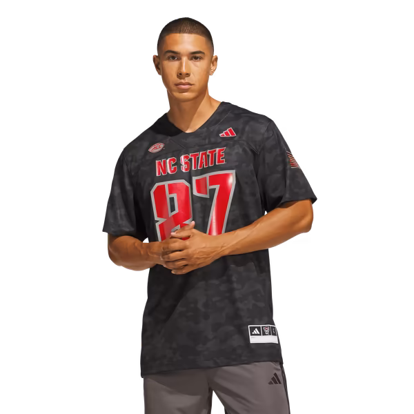 Men's adidas #87 Black NC State Wolfpack Honor & Support Premier Strategy Jersey - Ujersey