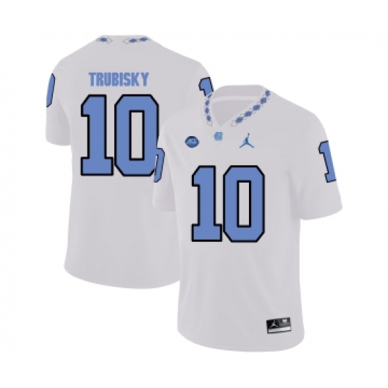 North Carolina Tar Heels 10 Mitch Trubisky White College Football Jersey - Ujersey