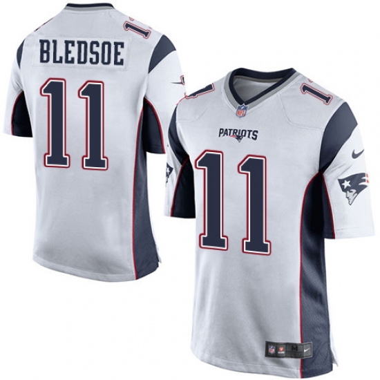 Men's Nike New England Patriots #11 Drew Bledsoe Game White NFL Jersey - Ujersey