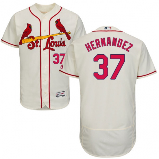 Men's Majestic St. Louis Cardinals #37 Keith Hernandez Cream Alternate Flex Base Authentic Collection MLB Jersey - Ujersey