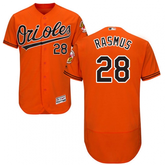 Men's Majestic Baltimore Orioles #28 Colby Rasmus Orange Alternate Flex Base Authentic Collection MLB Jersey - Ujersey