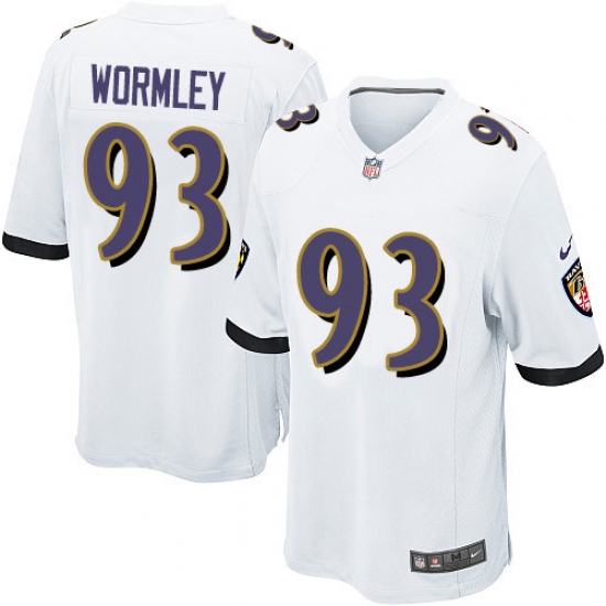 Men's Nike Baltimore Ravens #93 Chris Wormley Game White NFL Jersey - Ujersey