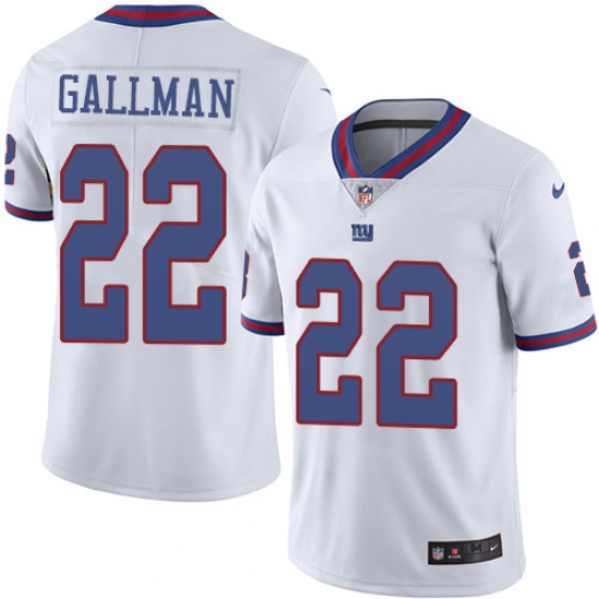 Men's Nike New York Giants #30 Wayne Gallman Limited White Rush Vapor Untouchable NFL Jersey - Ujersey