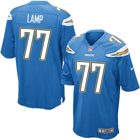 Men's Nike Los Angeles Chargers #77 Forrest Lamp Game Electric Blue Alternate NFL Jersey - Ujersey