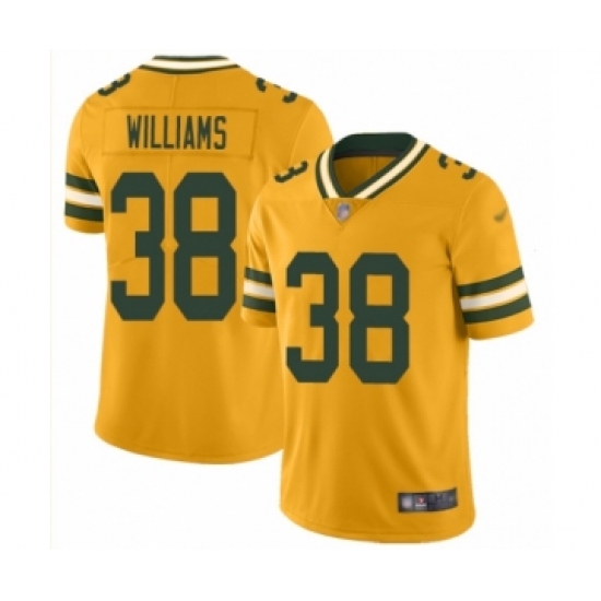Women's Green Bay Packers #38 Tramon Williams Limited Gold Inverted Legend Football Jersey - Ujersey