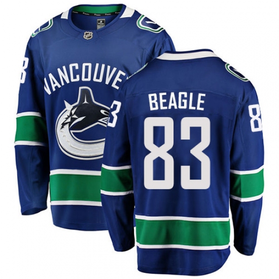 Youth Vancouver Canucks #83 Jay Beagle Fanatics Branded Blue Home Breakaway NHL Jersey - Ujersey