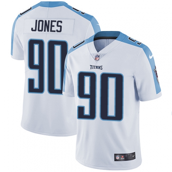 Youth Nike Tennessee Titans #90 DaQuan Jones White Vapor Untouchable Limited Player NFL Jersey - Ujersey