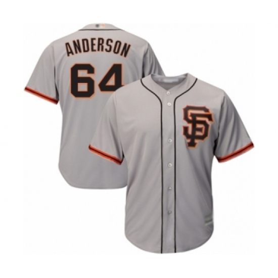 Men's San Francisco Giants #64 Shaun Anderson Grey Alternate Flex Base Authentic Collection Baseball Player Jersey - Ujersey