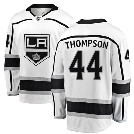 Youth Los Angeles Kings #44 Nate Thompson Authentic White Away Fanatics Branded Breakaway NHL Jersey - Ujersey
