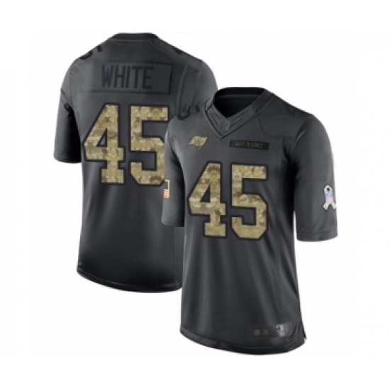 Men's Tampa Bay Buccaneers #45 Devin White Limited Black 2016 Salute to Service Football Jersey - Ujersey