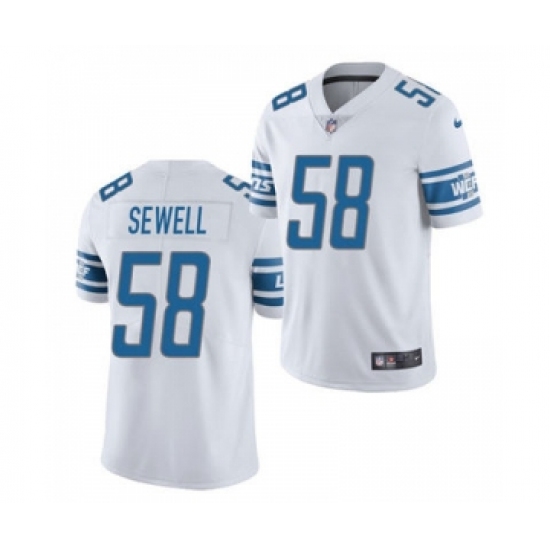 Men's Detroit Lions #58 Penei Sewell 2021 Football Draft White Vapor Untouchable Limited Jersey - Ujersey