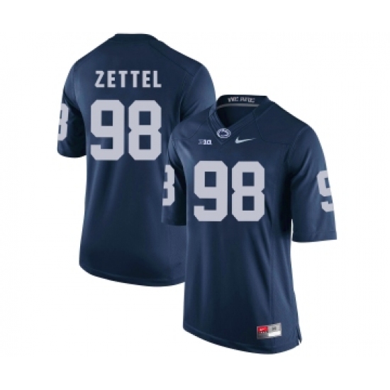 Penn State Nittany Lions 98 Anthony Zettel Navy College Football Jersey - Ujersey